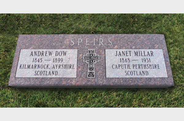 Celtic Ritual Markers Mahogany companion marker with Celtic cross – City Monument Company ...